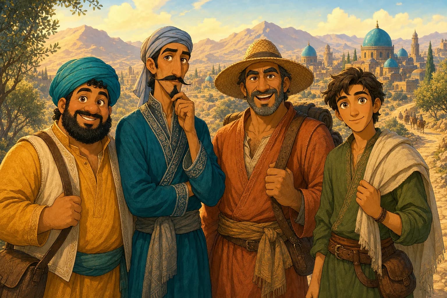 The Four Travelers and the Grapes cover